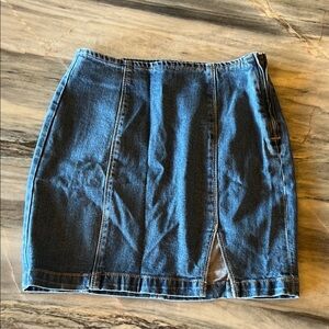 PacSun Dark Blue Denim Pencil Skirt